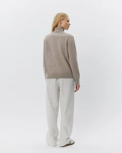 ABIGAILESW TROUSERS - Antique White w Black