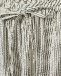 ABIGAILESW TROUSERS - Antique White w Black