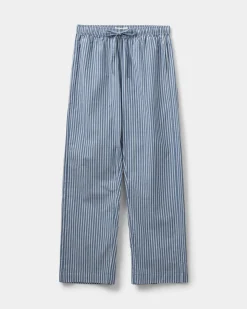 ABIGAILESW TROUSERS - Blue striped