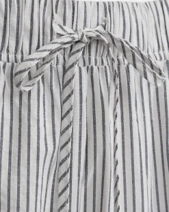 ABIGAILESW TROUSERS - Dark Blue striped
