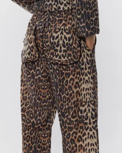ABIGAILESW TROUSERS - Leopard