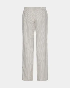ABIGAILESW TROUSERS - Light Brown Striped