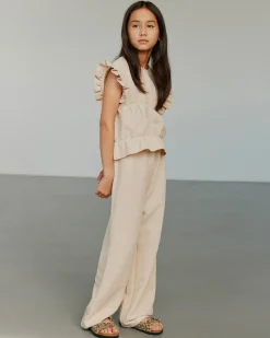 ABIGAILESY HIGH WAIST TROUSERS - Soft Brown