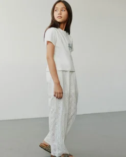 ABIGALESY HIGH WAIST TROUSERS - Snow white