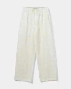 ABIGALESY HIGH WAIST TROUSERS - Snow white