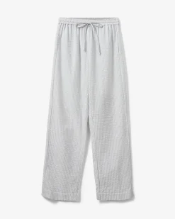 ABIGALESY TROUSERS - Antique White w Blue