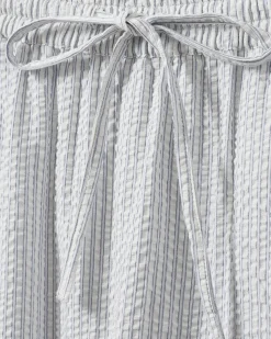 ABIGALESY TROUSERS - Antique White w Blue