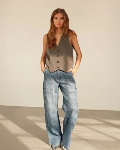 ALLICIASW JEANS - Dark denim blue