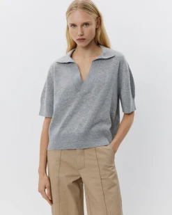 AMALYSW BLOUSE - Grey melange