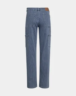 ANETTSW TROUSERS - Light Blue striped