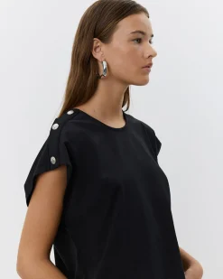 BAYSW T-SHIRT - Black w silver