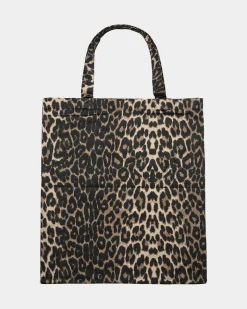 CARLASW TOTE BAG - Light brown leopard