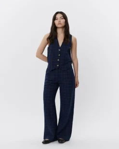 CASITASW VEST - Navy check