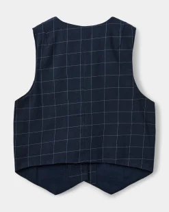 CASITASW VEST - Navy check