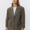 CHANTALLYSW BLAZER - Brown check