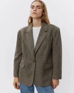 CHANTALLYSW BLAZER - Brown check