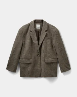 CHANTALLYSW BLAZER - Brown check