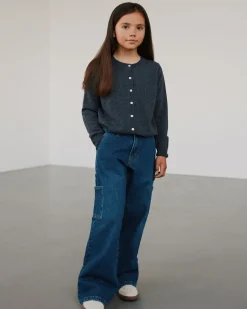 CISSESY CARDIGAN - Dark grey melange