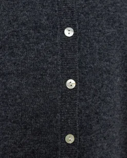 CISSESY CARDIGAN - Dark grey melange