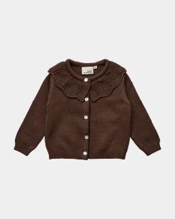DAYASB CARDIGAN - Chocolate brown