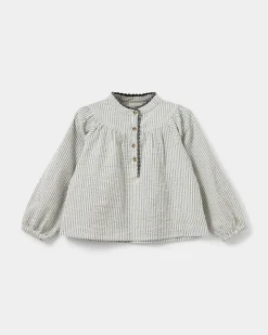 DELVASK SHIRT - Black thin stripe