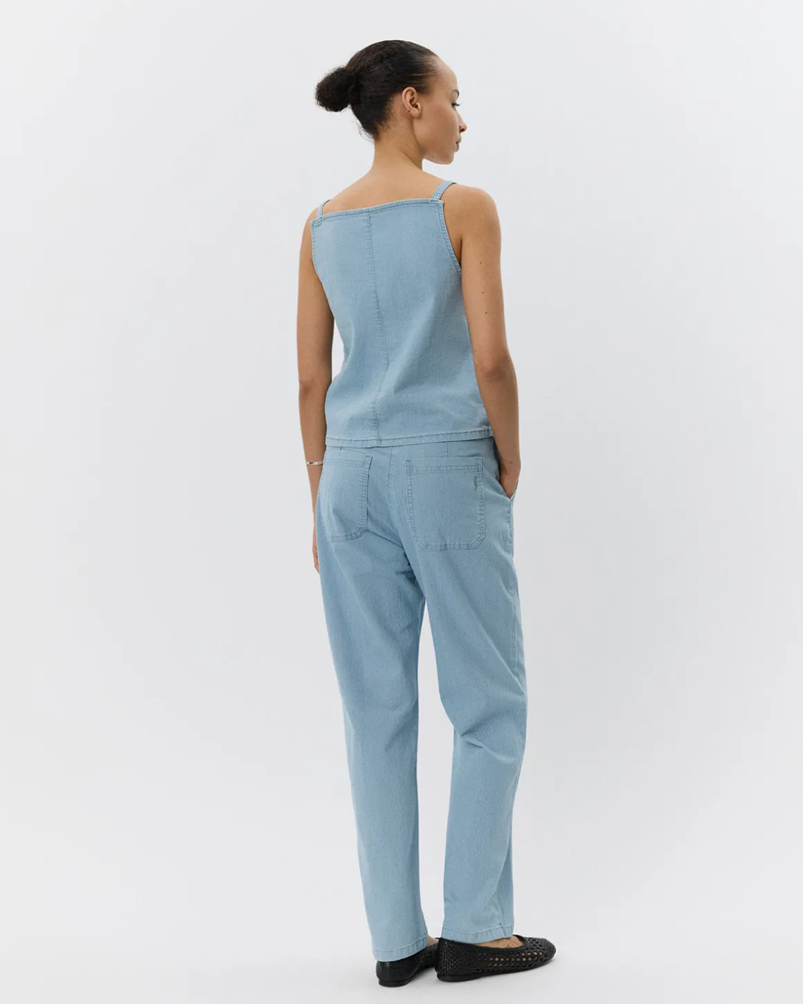 DEMISW VEST - Light Blue striped