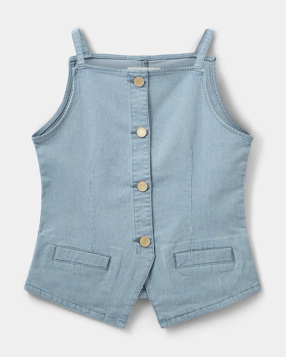 DEMISW VEST - Light Blue striped