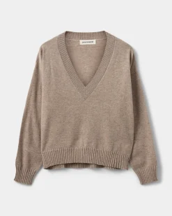 EDENSW SWEATER - Brown melange