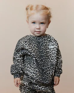 ELISSB RAGLAN SWEATSHIRT - Light brown leopard