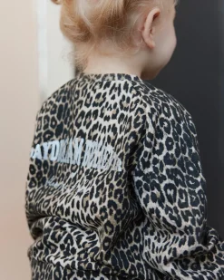 ELISSB RAGLAN SWEATSHIRT - Light brown leopard
