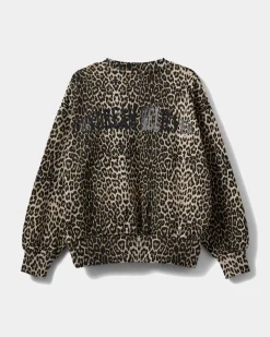 ELISY SWEATSHIRT - Light brown leopard