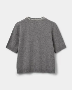 ELLERYSW CARDIGAN - Grey mel