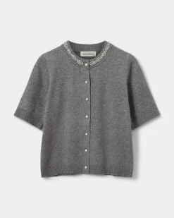 ELLERYSW CARDIGAN - Grey mel