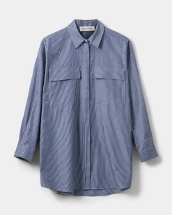 ELYNSW SHIRT - Blue striped