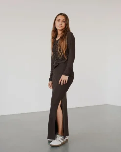 ENASSY SKIRT - Brown Fudge