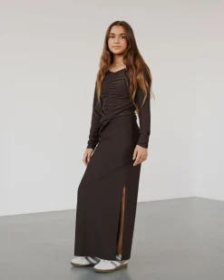 ENASSY SKIRT - Brown Fudge