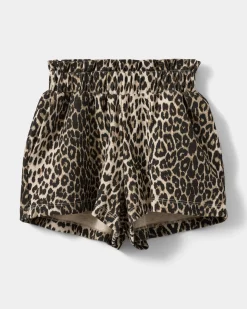 ESTRELLASK SHORTS - Light brown leopard