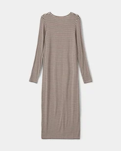 FACITASY DRESS - Brown Striped