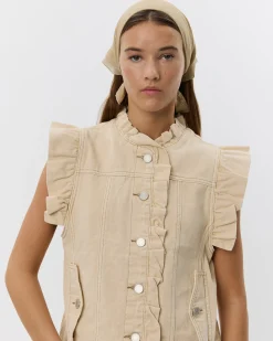 FARAHSW VEST - Warm Sand