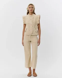 FARAHSW VEST - Warm Sand