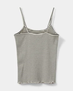 FAUNASW TOP - Black striped