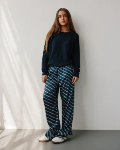 FIASY HIGH WAIST TROUSERS - Navy Blue