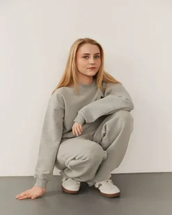 GABBISY SWEATPANTS - Grey melange