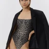 GIASW SWIMSUIT - Light brown leopard