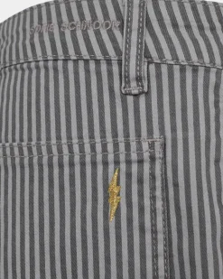 GITTESW TROUSERS - Grey Striped