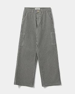 GITTESY TROUSERS - Brown Striped