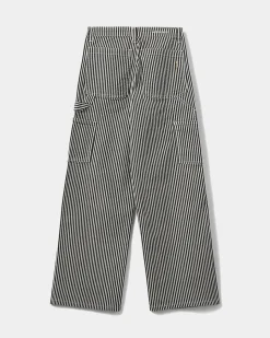 GITTESY TROUSERS - Brown Striped
