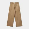 GITTESY TROUSERS - Dark sand