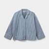 IMANASW SHIRT - Blue striped