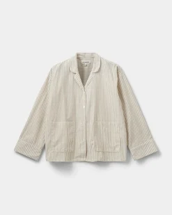 IMANASW SHIRT - Brown Striped